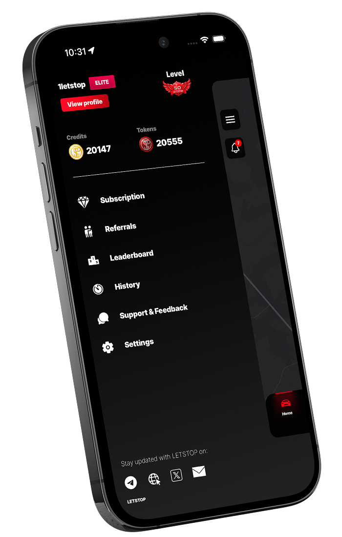 LETSTOP App Interface